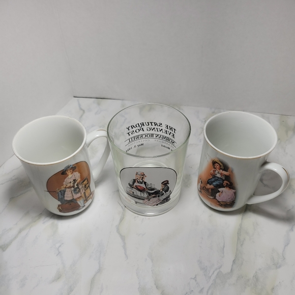 Vintage Norman Rockwell. Mugs Set From 1981 - Picture 1 of 6